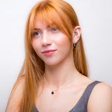 Simple 3 Claw Necklace in Silver & Black Onyx