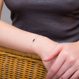 Single Stone Chain Bracelet in Silver & Cherry Amber