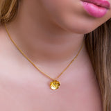 Beautiful Buttercup Necklace in Silver with 24ct Gold and Yellow Amber