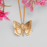 English Butterfly in Silver with 24ct Gold