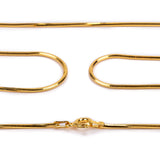 Thick Snake Chain in Sterling Silver with 24ct Gold Plating
