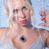 The ALL-MIGHTY Swirl Lapis Lazuli Necklace in Solid 925 Sterling Silver
