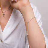 Celtic Style Adjustable Friendship Bracelet in Silver and Turquoise