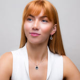 Celtic Circle Friendship Necklace in Silver and Black Onyx