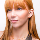 Celtic Knot Stud Earrings in Silver with 24ct Gold