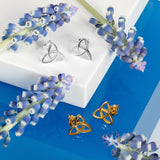 Celtic Knot Stud Earrings in Silver