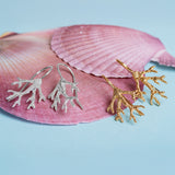 Coral Reef Hook Earrings in Sterling Silver