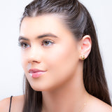 Crab Stud Earrings in Silver with 24ct Gold