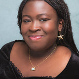 Crab Necklace in Silver with 24ct Gold & Larimar