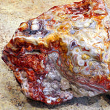 Mexican Crazy Lace Agate Heart Necklace -  Natural Designer Gemstone