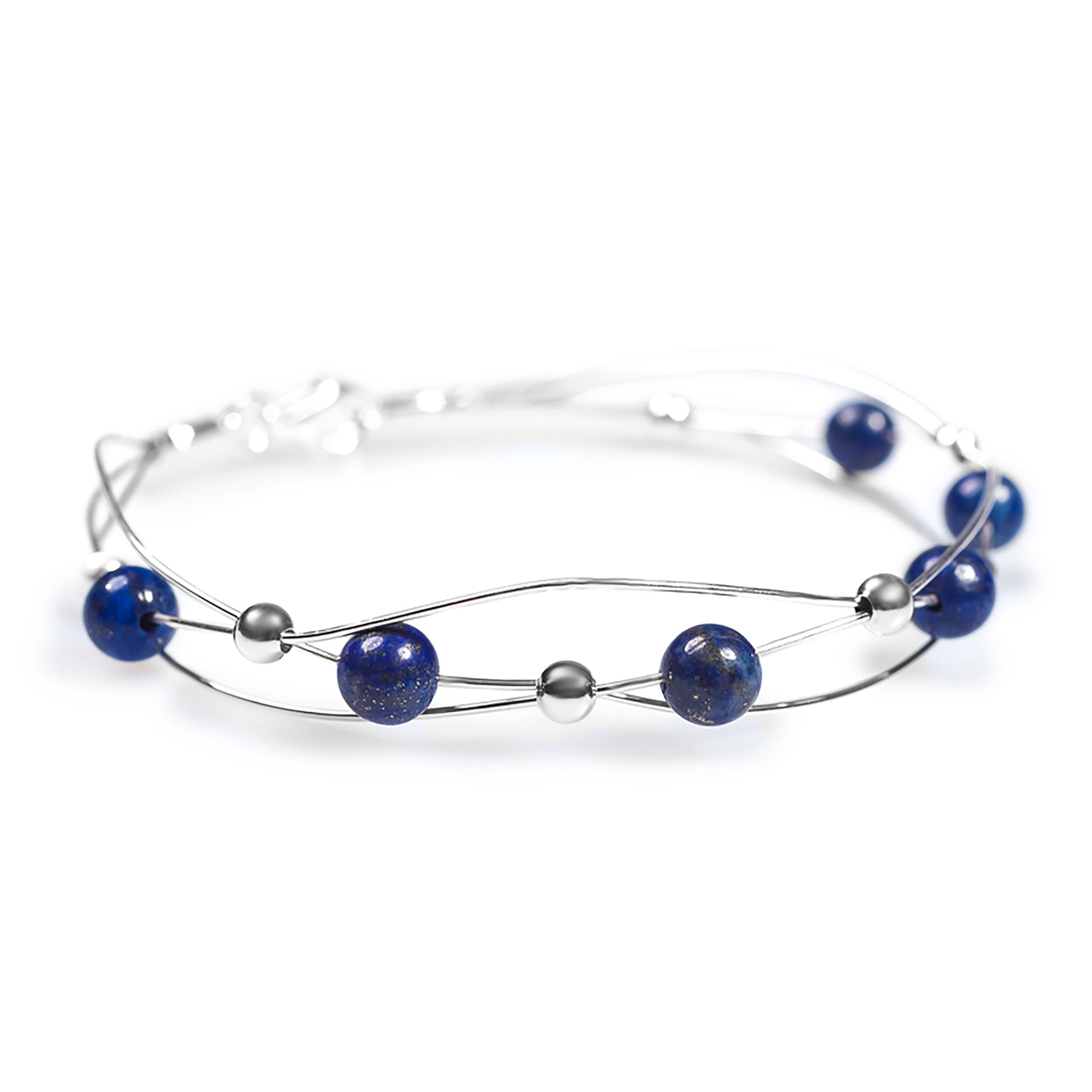 Weaved Bangle Lapis Lazuli