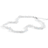 Mini Nugget Bead Necklace in Silver and Moonstone