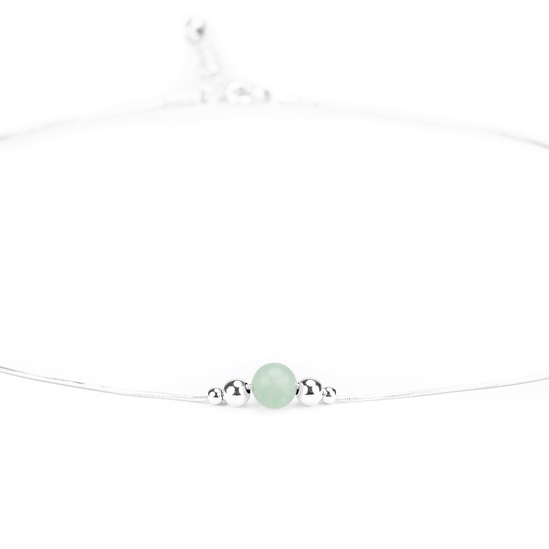 Delicate Single Stone Necklace Aventurine