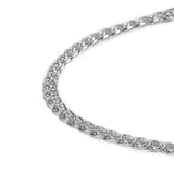 925 Sterling Silver Double Heart Link Bracelet