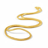Diamond Cut Foxtail Chain in 24ct Gold Plate
