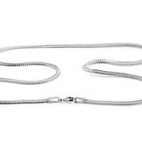 Diamond Cut Foxtail Chain in Sterling Silver