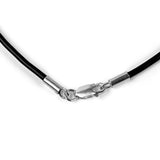 Slim Black Leather Choker Chain