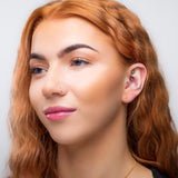 Teeny Dotted Stud Earrings in Silver with 24ct Gold