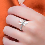 Dragonfly Ring in Silver