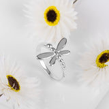 Dragonfly Ring in Silver