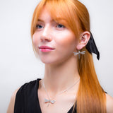 English Emperor Dragonfly Statement Hook Earrings in Silver