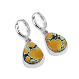 Fantastic Tibetan Turquoise Earrings - Natural Designer Gemstones