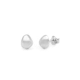 Pebble Stud Earrings in Silver