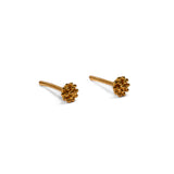 Teeny Dotted Stud Earrings in Silver with 24ct Gold