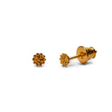 Teeny Dotted Stud Earrings in Silver with 24ct Gold
