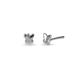 Tiny Butterfly Stud Earrings in Silver