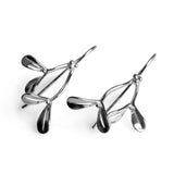 Merry Mistletoe Hook Earrings in Silver