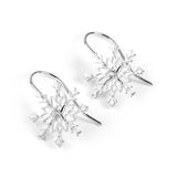 Snowflake Hook Earrings in Silver with 24ct Gold