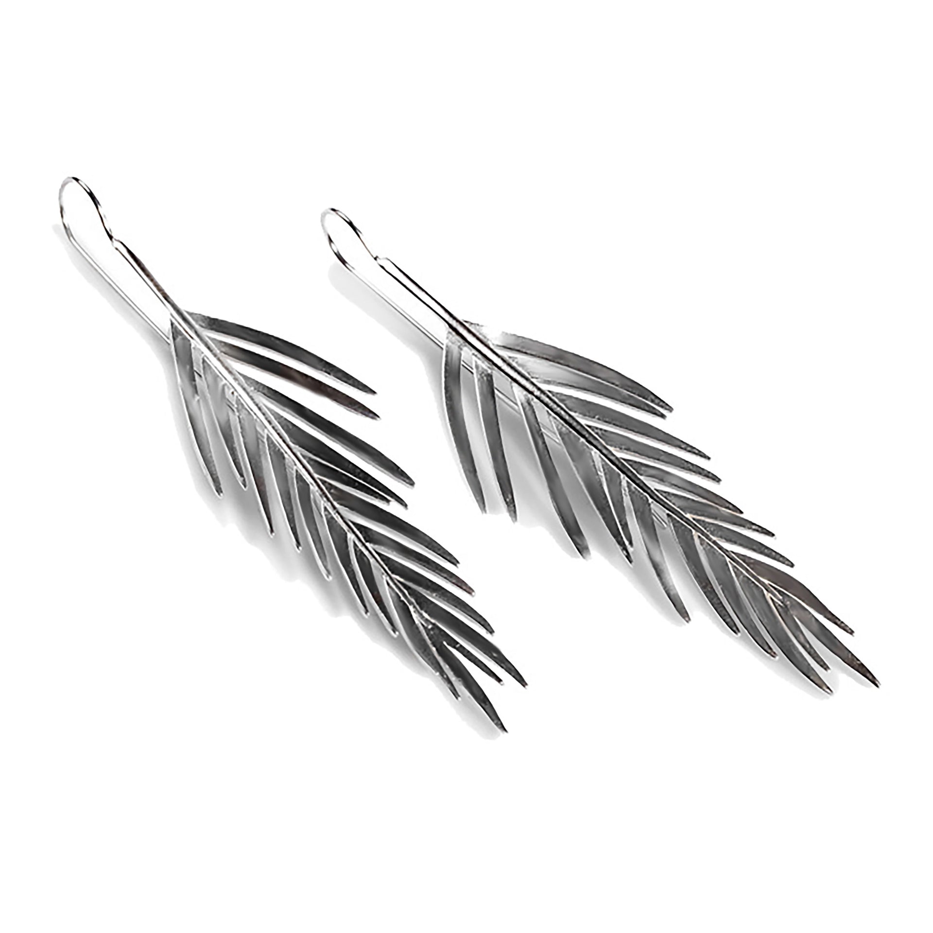 Small Areca Palm Leaf Drop Earrings