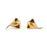Stingray Stud Earrings in Silver with 24ct Gold