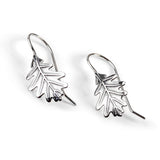Oak Leaf Hook Earrings in Silver with 24ct Gold