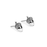 Miniature Acorn Stud Earrings in Silver