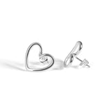 Open Heart Earrings in Sterling Silver