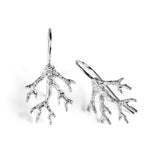 Coral Reef Hook Earrings in Sterling Silver