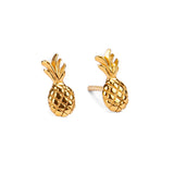 Miniature Pineapple Stud Earrings in Silver