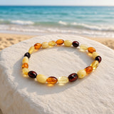 Mix Amber Stretch Bead Bracelet