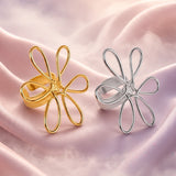 Free Spirit Flower Ring in Solid 925 Sterling Silver