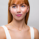 Small Electric Guitar Necklace in Silver with 24ct Gold