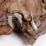 Feather Stud Earrings in Silver
