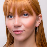 Simple Solid Hoop Earrings in Sterling Silver