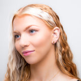 Frog Stud Earrings in Silver with 24ct Gold