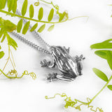 Cute Frog Necklace in Silver