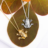 Cute Frog Necklace in Silver