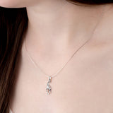 Giraffe Necklace in Silver