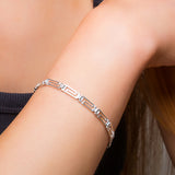 Versace Inspired Greek Bracelet in Silver