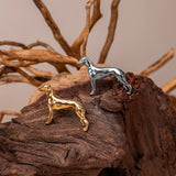 Greyhound / Whippet  Dog Brooch in Sterling Silver